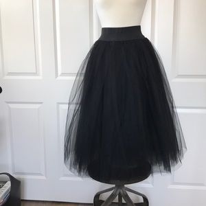 No label tulle black skirt